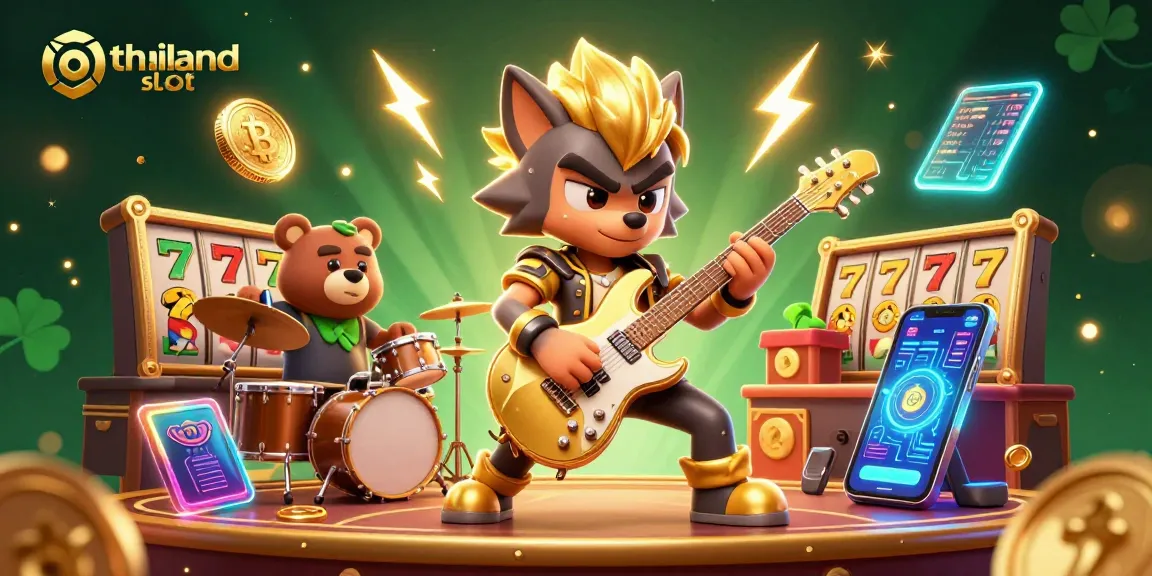 Experience the excitement of thailand slot with a vibrant 3D casino scene featuring dynamic characters and game elements.